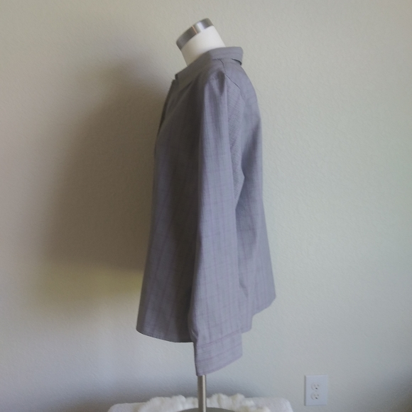 Non-Iron Women's Dress Blouse Size 16W Plaid Butto - Picture 5 of 6